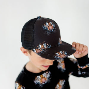 Bums & Roses - Baby & Kids Bamboo Pajamas - Eye of the Tiger Hat - Image 1