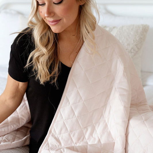Rose Water Quilted Bamboo Blanket - Adult & Kids
