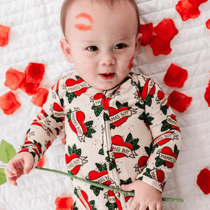 Baby Kids Bamboo Pajamas — Mama's Boy Footie — Image 1