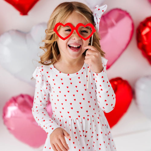 Heart to Resist Girls Party Dress & Shorts Set - Image 4 - Bums & Roses