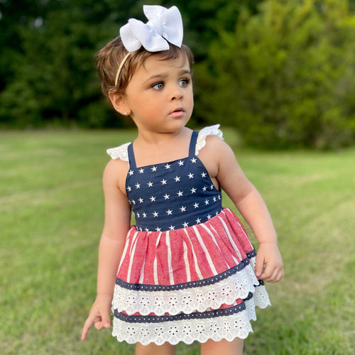 USA Tiered Ruffle Dress - FINAL SALE - Image 3 - Bums & Roses