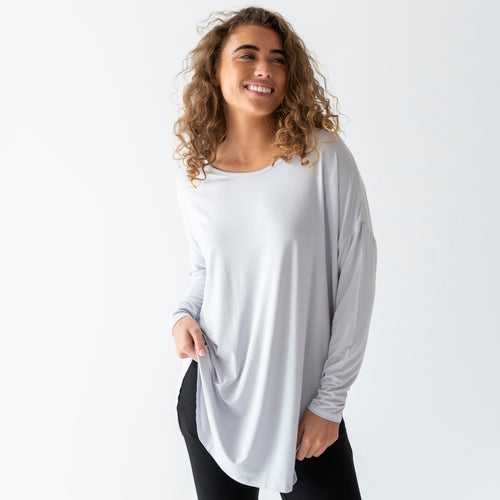 Light Grey Mama Long Sleeves Shirt - FINAL SALE - Image 2 - Bums & Roses
