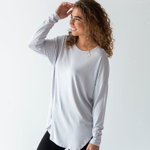 Light Grey Mama Long Sleeves Shirt - FINAL SALE - Image 4 - Bums & Roses