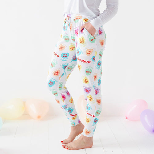 Sweethearts® Colorful Candy Hearts Women's Pants - Image 2 - Bums & Roses