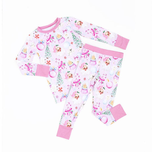 Merry Little Pinkmas Two-Piece Pajama Set - Image 2 - Bums & Roses