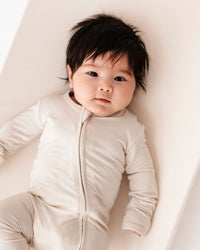 Baby Kids Bamboo Pajamas — Cream Puff Changing Pad Cover — Image 1