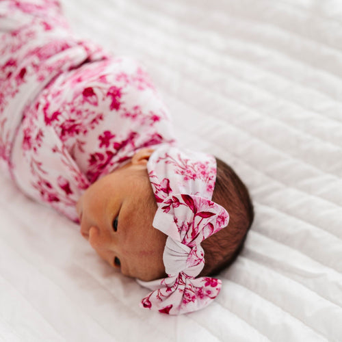 Petally Ever After Swaddle & Headwrap Set - Image 4 - Bums & Roses