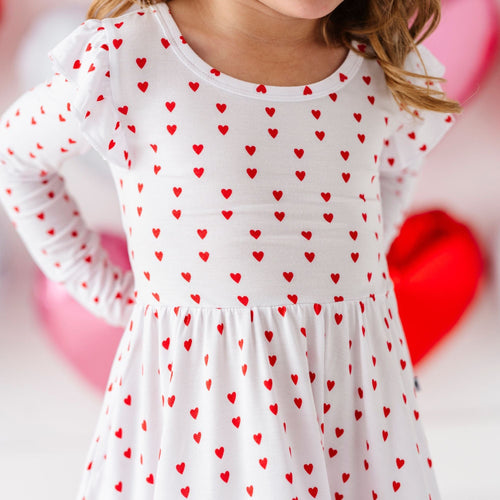 Heart to Resist Girls Party Dress & Shorts Set - Image 7 - Bums & Roses