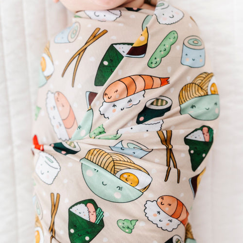 On a Seafood Diet Swaddle Beanie Set - Image 5 - Bums & Roses