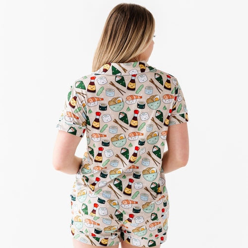On a Seafood Diet Women's Collar Shirt & Shorts Set - Image 4 - Bums & Roses