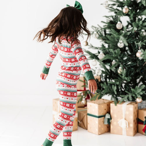 Baby Kids Bamboo Pajamas — Up To Snow Good Two-Piece Pajama Set — Image 15