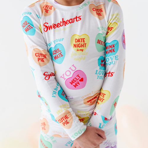 Sweethearts® Colorful Candy Heart Two-Piece Pajama Set - Image 10 - Bums & Roses