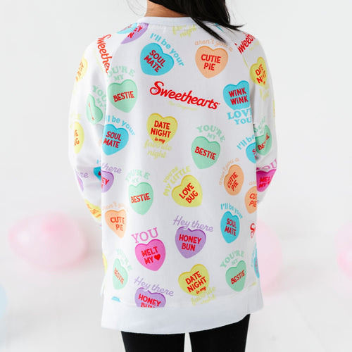 Sweethearts® Colorful Candy Hearts Crew Neck Sweatshirt - Image 8 - Bums & Roses
