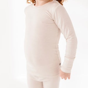 Baby Kids Bamboo Pajamas — Cream Puff Two-Piece Pajama Set — Image 1