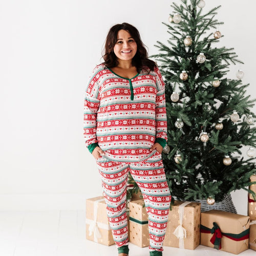 Baby Kids Bamboo Pajamas — Up To Snow Good Mama Shirt — Image 5