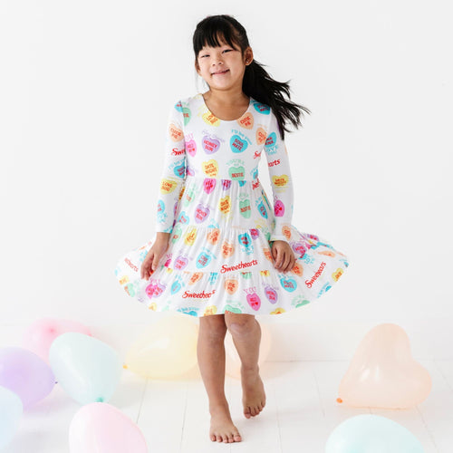 Sweethearts® Colorful Candy Hearts Girls Dress & Shorts Set - Image 3 - Bums & Roses