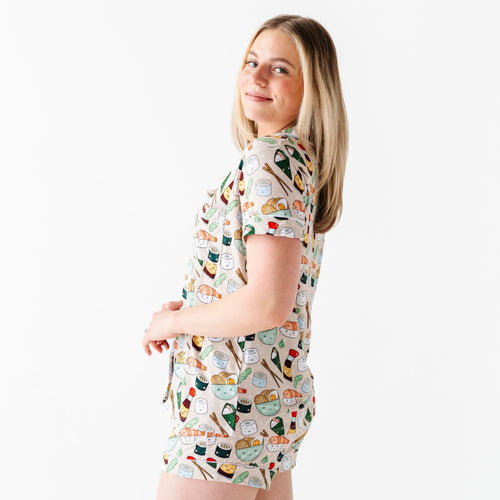 On a Seafood Diet Women's Collar Shirt & Shorts Set - Image 5 - Bums & Roses
