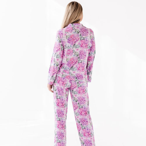 You Had Me At Hydrangea Women's Collar Shirt & Pants Set - Image 10 - Bums & Roses