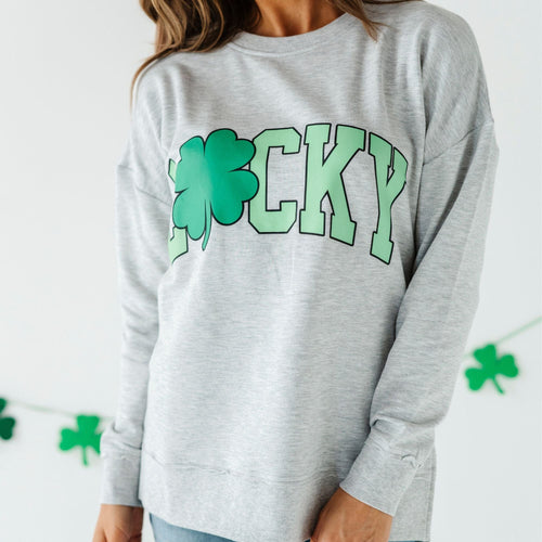 Lucky Women's Crew Neck Sweatshirt - Image 8 - Bums & Roses