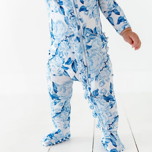 My Something Blue Ruffle Footie - Image 5 - Bums & Roses