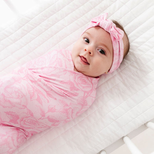 Whispering Roses Swaddle Headwrap Set - Image 6 - Bums & Roses