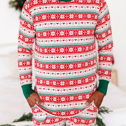 Baby Kids Bamboo Pajamas — Up To Snow Good Men's Shirt — Image 12