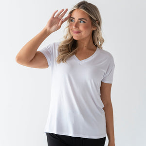 White Women's T-Shirt - Image 1 - Bums & Roses