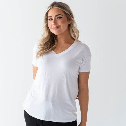White Women's T-Shirt - Image 3 - Bums & Roses