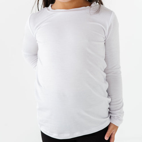 White Long Sleeve Shirt - Image 1 - Bums & Roses