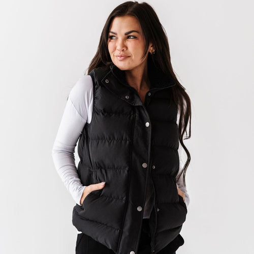 Women's Bamboo Lined Puffer Vest - Image 3 - Bums & Roses