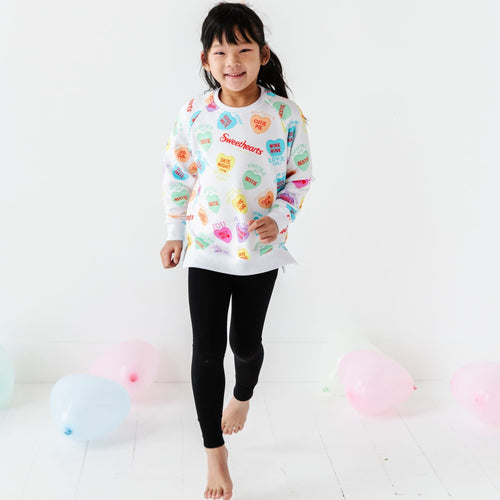 Sweethearts® Colorful Candy Hearts Crew Neck Sweatshirt - Image 4 - Bums & Roses
