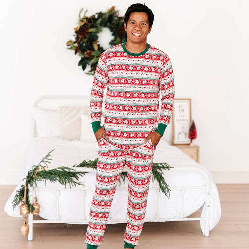 Baby Kids Bamboo Pajamas — Up To Snow Good Men's Shirt — Image 9