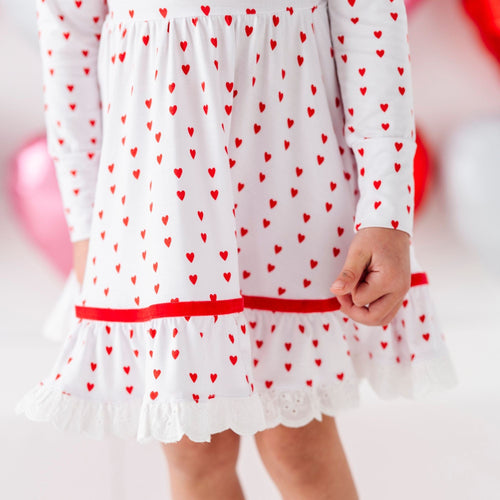Heart to Resist Girls Party Dress & Shorts Set - Image 8 - Bums & Roses