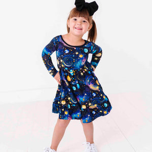 Bums & Roses - Baby & Kids Bamboo Pajamas - Star Struck Girls Dress & Shorts Set - Image 1