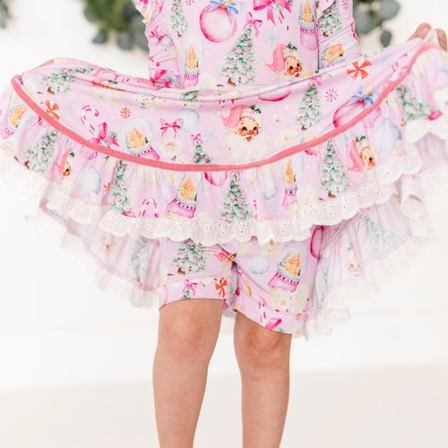 Baby Kids Bamboo Pajamas — Merry Little Pinkmas Party Dress — Image 17