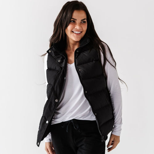 Women's Bamboo Lined Puffer Vest - Image 1 - Bums & Roses