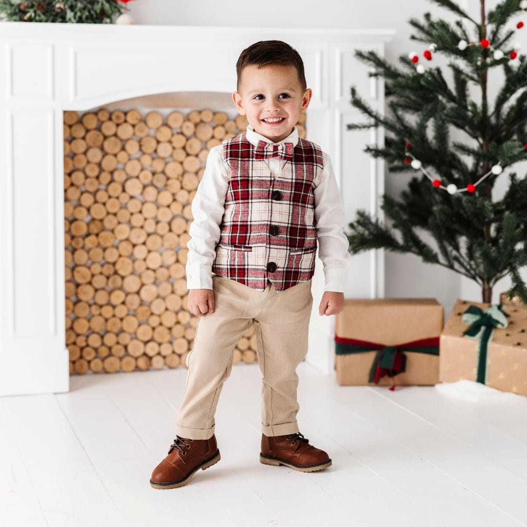Plaid Holiday Vest - Main Image