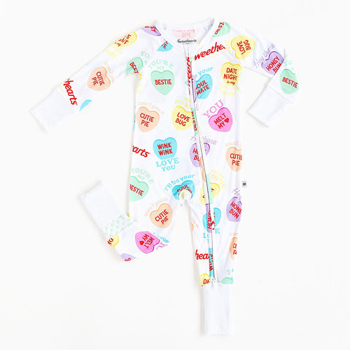 Sweethearts® Colorful Candy Hearts Convertible Romper - Image 2 - Bums & Roses