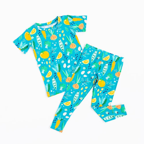 Peas and Thank You Two-Piece Pajama Set- FINAL SALE - Image 2 - Bums & Roses