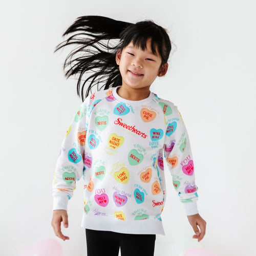 Sweethearts® Colorful Candy Hearts Crew Neck Sweatshirt - Image 3 - Bums & Roses