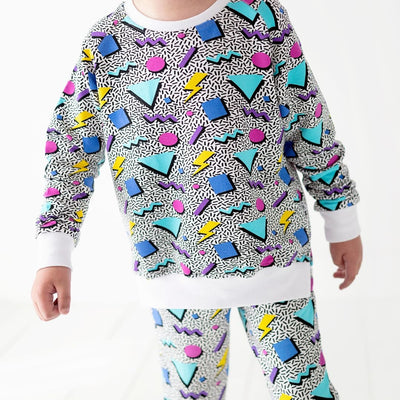 Baby Kids Bamboo Pajamas — Fresh Prints of Bel-Air Jogger Set — Image 1
