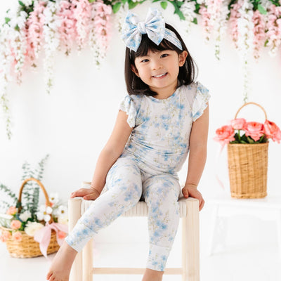 Bums & Roses - Baby & Kids Bamboo Pajamas - Forget Me Not Two-Piece Pajama Set - Image 1