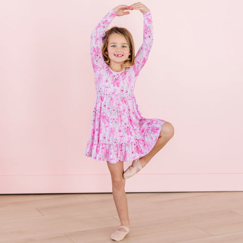 Ballet Blooms Girls Dress & Shorts Set - Image 3 - Bums & Roses