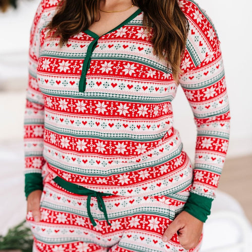 Baby Kids Bamboo Pajamas — Up To Snow Good Mama Shirt — Image 14