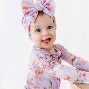 Baby Kids Bamboo Pajamas — A Knight to Remember Biggie Bow — Image 1