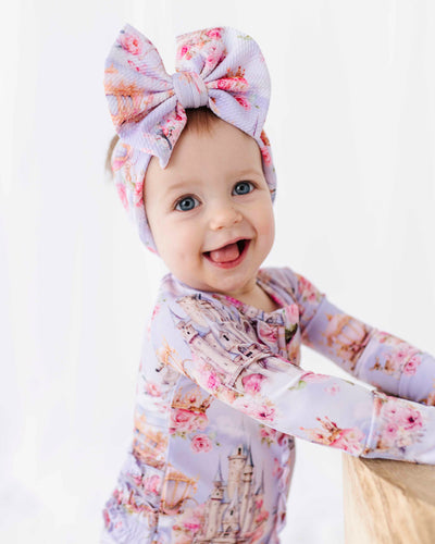 Baby Kids Bamboo Pajamas — A Knight to Remember Biggie Bow — Image 1