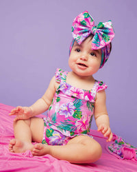Baby Kids Bamboo Pajamas — Aloha, Beaches Bubble Romper — Image 1