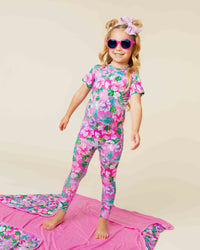 Baby Kids Bamboo Pajamas — Aloha, Beaches Short Sleeve Pajama Set — Image 1