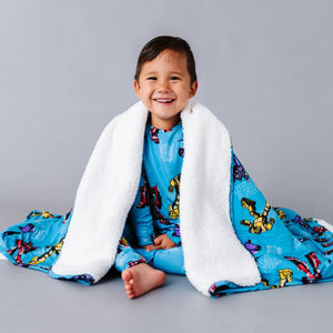 Bums & Roses - Baby & Kids Bamboo Pajamas - Bum Bum Blanket - Plush Transformers™ Autobots & Decepticons - Image 1