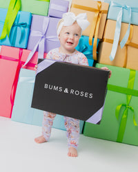 Baby Kids Bamboo Pajamas — Bums & Roses Gift Box — Image 1